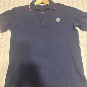 Moncler Mens Navy Blue Polo